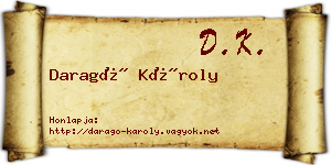 Daragó Károly névjegykártya
